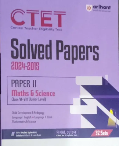 CTET Solved Paper-2 Math & Science(class 6-8)