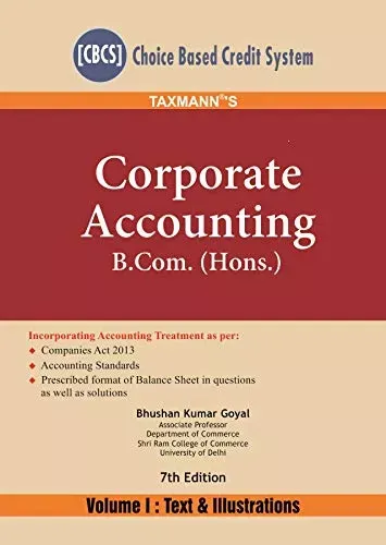 Corporate Accounting (Set of 2 Volumes) - B.Com (Hons.)_