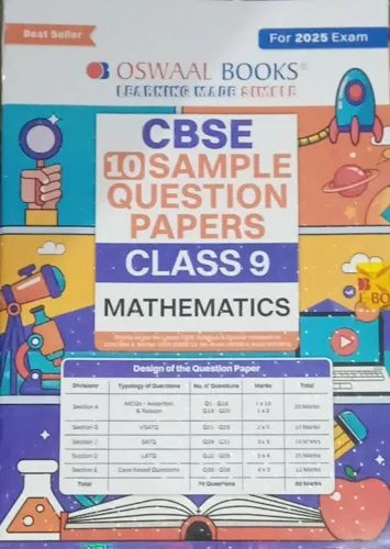 Cbse 10 Sample Question Paper Mathematics Class- 09 (2025)