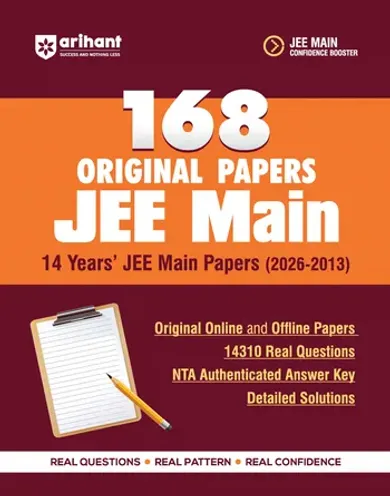 JEE Main 14 Years (2026–2013) Solved Papers | 168 Original Papers with 14310 Real Questions | Detailed Solutions & NTA Authenticated Answer Key | Online & Offline Papers for IIT JEE Main