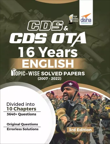 CDS & CDS OTA 16 Years English Topic wise Solved Papers (2007 - 2022) 3rd Edition