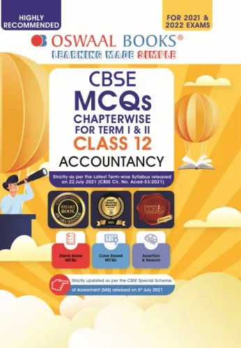 Oswaal CBSE MCQs Chapterwise For Term I & II, Class 12, Accountancy (With the largest MCQ Question Pool for 2021-22 Exam)