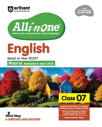 All in one English Class 7 Exam 2025-26 |Mind Map & Competency based Question | Based On New Ncert Poorvi Released in April 2025| English Medium