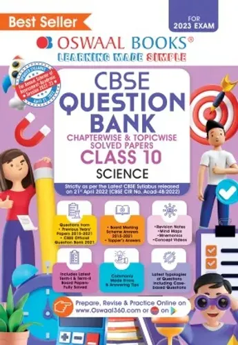 Oswaal CBSE Class 10 Science Chapterwise & Topicwise Question Bank Book (For 2023 Exam)